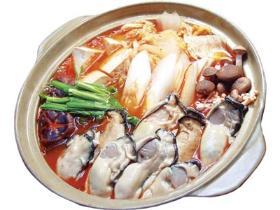 牡蠣のキムチ鍋